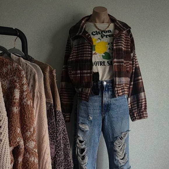 🚨ONLY A FEW SIZES LEFT// Brown multi jacket - Picture 6 of 6